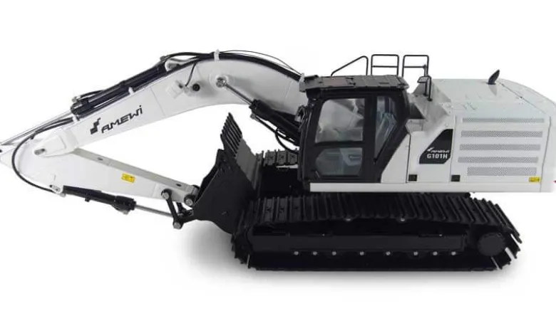 Amewi Hydraulisk Radiostyrd Grävmaskin G101H Vit 1:16