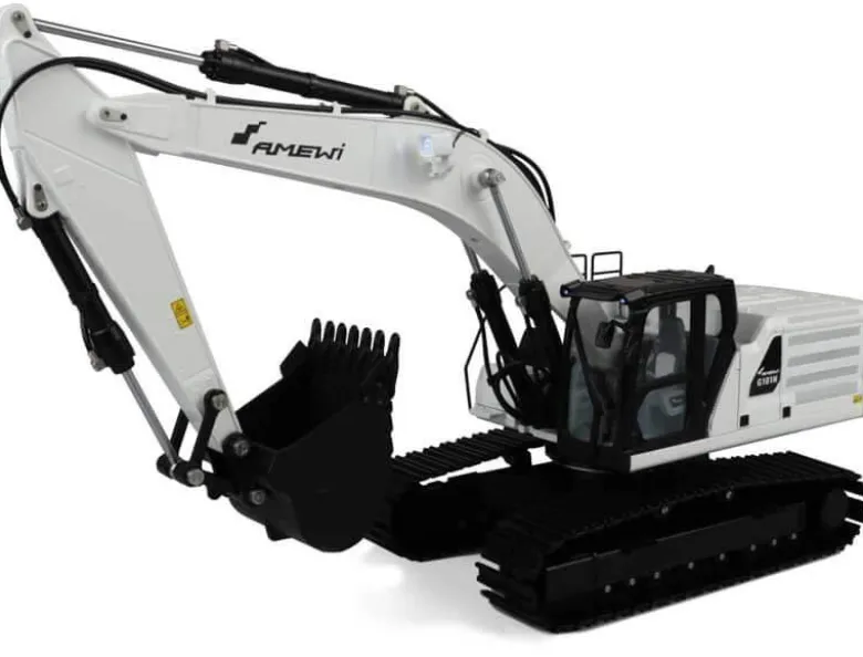 Amewi Hydraulisk Radiostyrd Grävmaskin G101H Vit 1:16