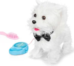 Animigos Hund Interaktiv Westie highland Terrier med Koppel