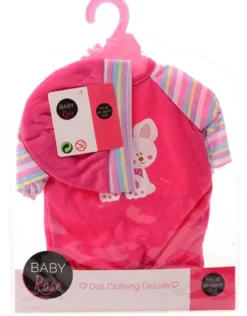 Baby Rose Dockkläder Kanin Body med mössa
