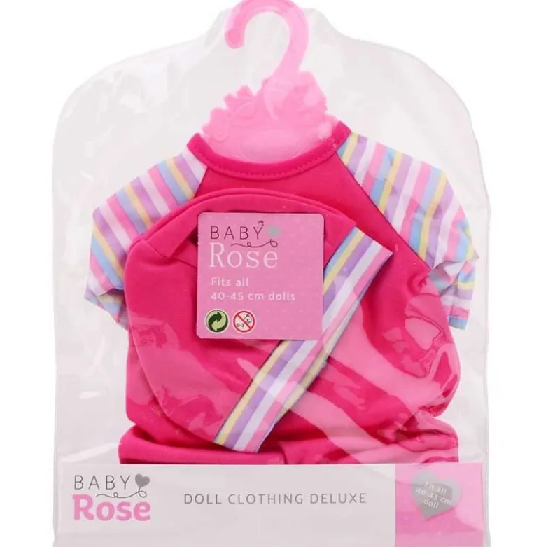 Baby Rose Dockkläder Kanin Body med mössa