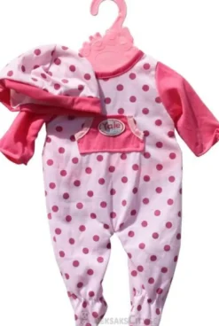 Baby Rose Dockkläder Prickig Body med mössa