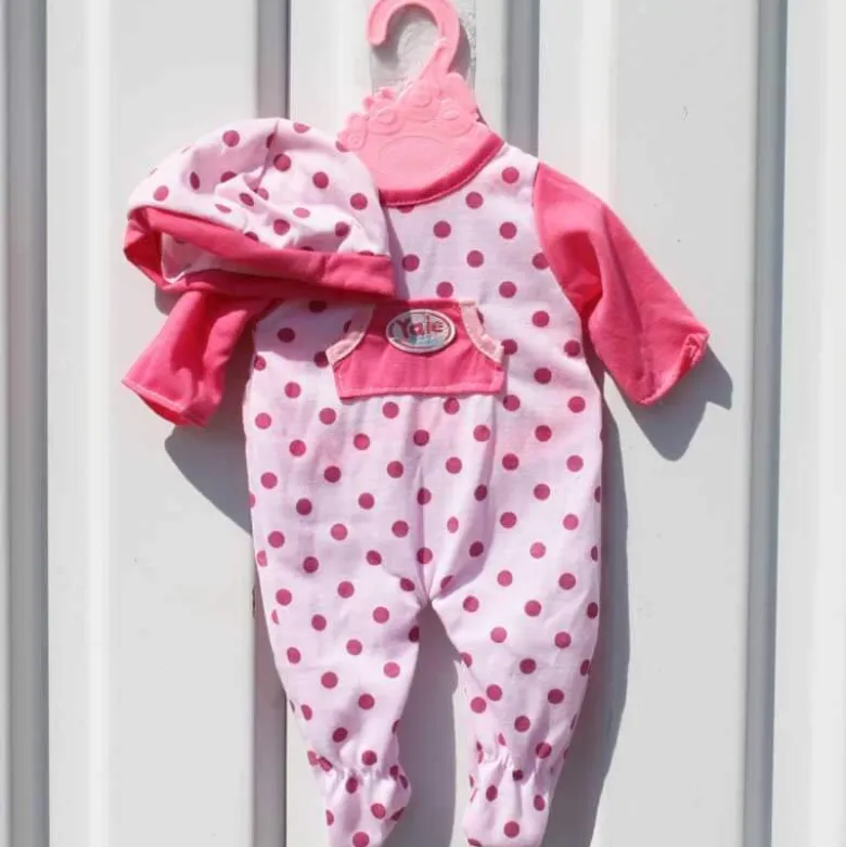 Baby Rose Dockkläder Prickig Body med mössa
