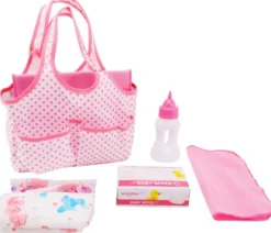 Baby Rose Skötväska med Tillbehör till Dockor