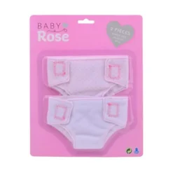 Baby Rose Tygblöjor 2-Pack till dockor 35-55 cm