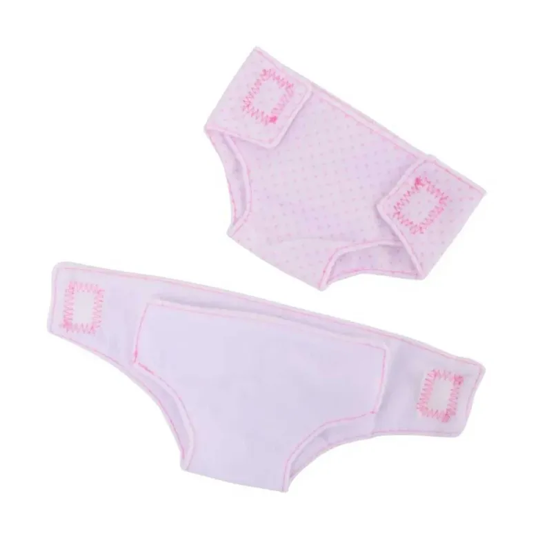 Baby Rose Tygblöjor 2-Pack till dockor 35-55 cm
