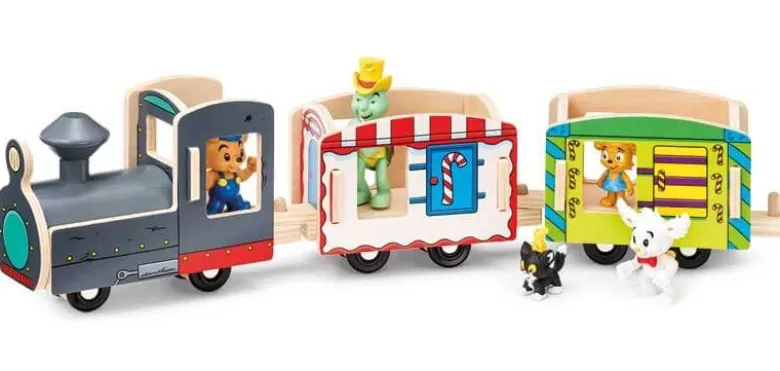 Bamse Trätågset till Bamsefigurer