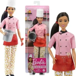 Barbiedocka Pastakock med tillbehör karriärsdocka GTW38