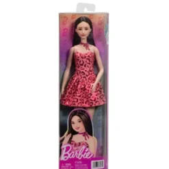 Barbie Fashionista Docka Rosa Leopard Brunett