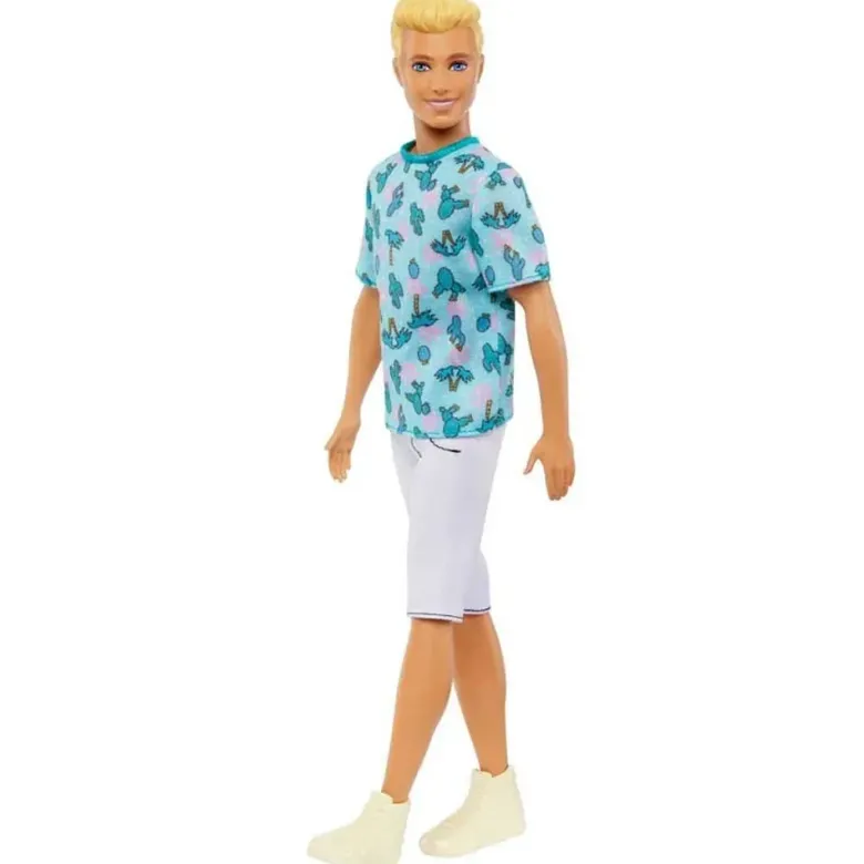 Barbie Ken Docka Fashionista häftig T-Shirt, vita shorts med sneakers HJT10