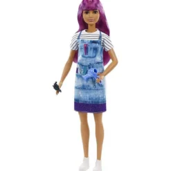 Barbie Salon Stylist Frisör med lila hår GTW36