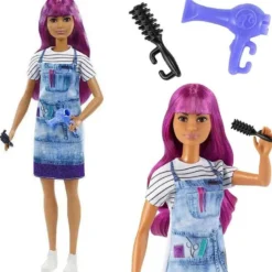 Barbie Salon Stylist Frisör med lila hår GTW36
