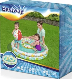 Barnpool med badboll och badring 122 cm Bestway