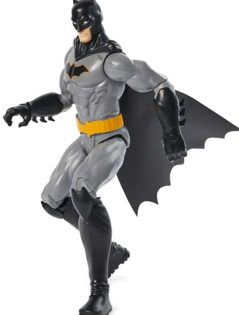 Batman Figur med grå och svart dräkt gul 30 cm DC Comics