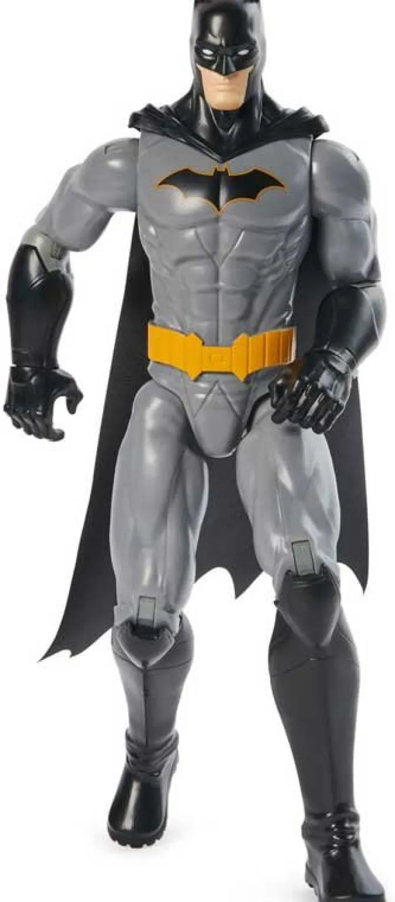 Batman Figur med grå och svart dräkt gul 30 cm DC Comics