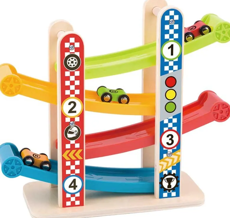 Bilbana med våningsplan för barn Tooky Toy