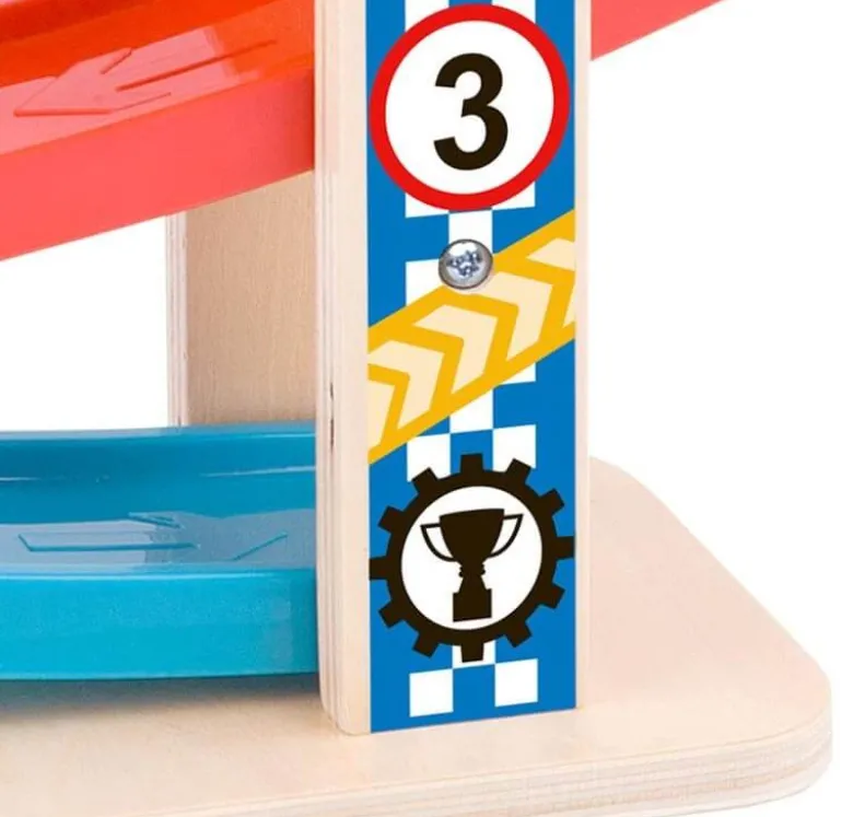 Bilbana med våningsplan för barn Tooky Toy