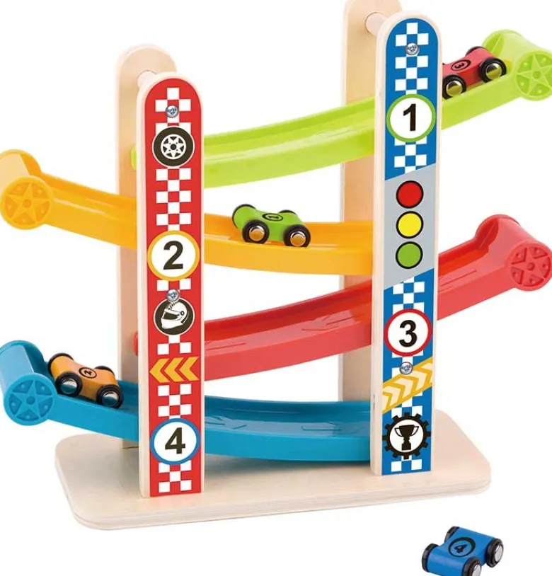 Bilbana med våningsplan för barn Tooky Toy