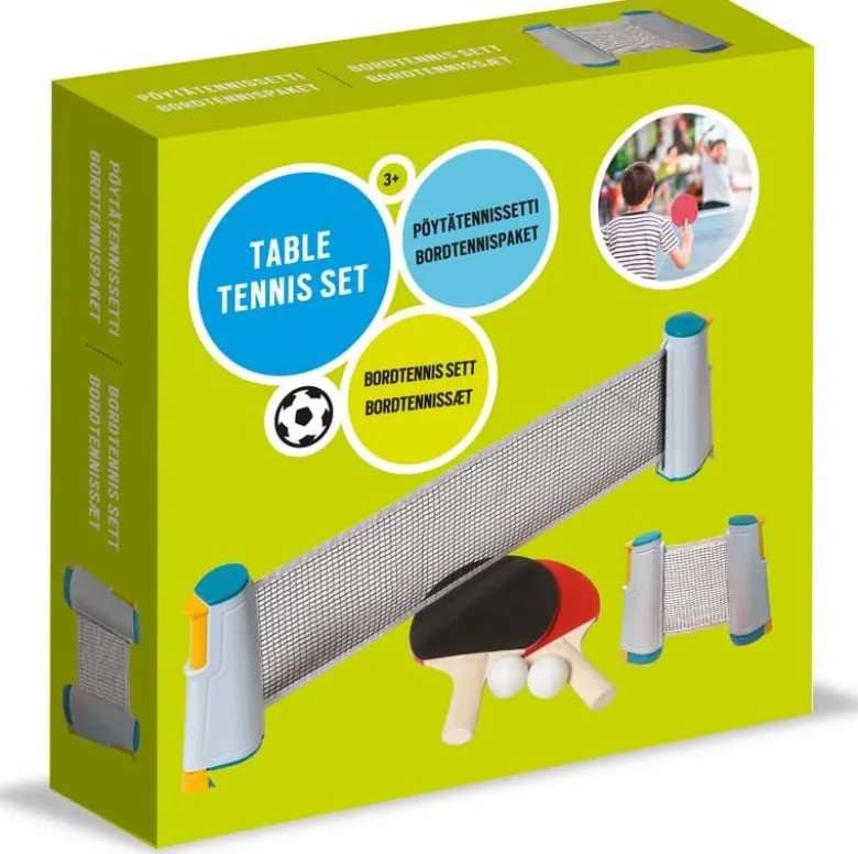 Bordtennisset Pingisnät med 2 st. racket och bollar