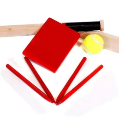 Brännboll-set 2 st. Slagträ med spelplan 80 cm