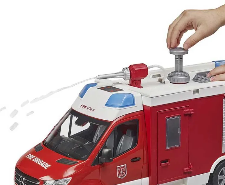 Bruder Brandbil Mercedes Benz Sprinter med ljud och ljud 02680