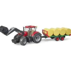 Bruder Case Traktor IH Optum 300 CVX med balvagn 03198