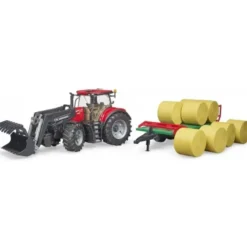 Bruder Case Traktor IH Optum 300 CVX med balvagn 03198