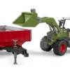 Bruder Fendt 211 Vario Traktor med skopa och vagn 02182