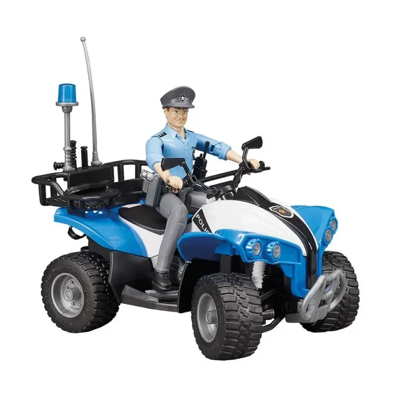 Bruder Fyrhjuling Polis med Förare 63010