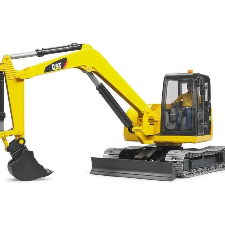 Bruder Grävmaskin Caterpillar Mini med Förare 02466