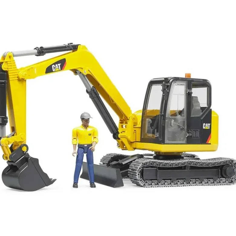 Bruder Grävmaskin Caterpillar Mini med Förare 02466
