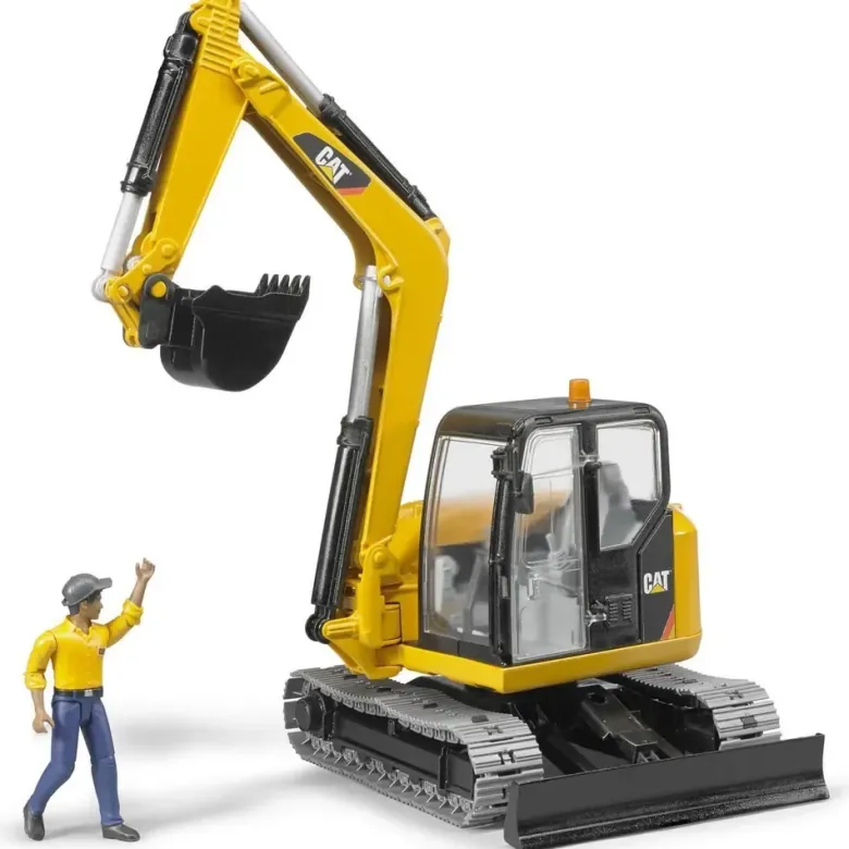 Bruder Grävmaskin Caterpillar Mini med Förare 02466