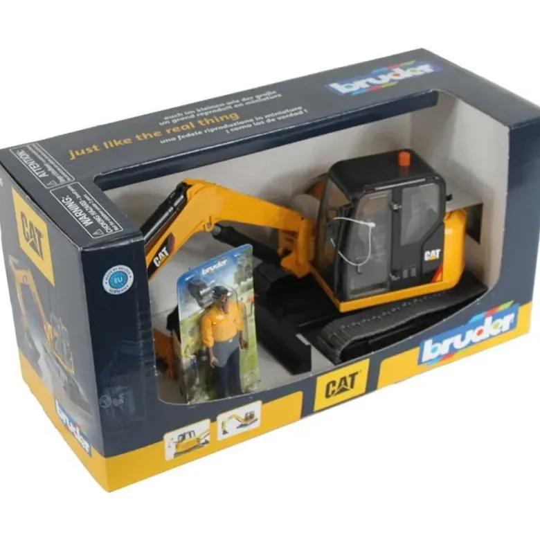 Bruder Grävmaskin Caterpillar Mini med Förare 02466