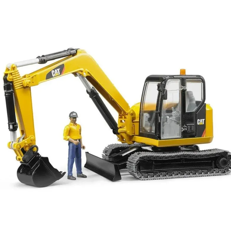 Bruder Grävmaskin Caterpillar Mini med Förare 02466