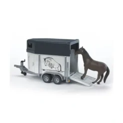 Bruder Jeep Landrover Defender med Hästtransport 02592