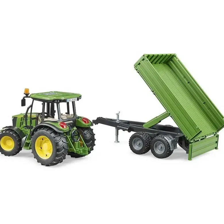 Bruder John Deere 5115M Traktor med Släpkärra 02108