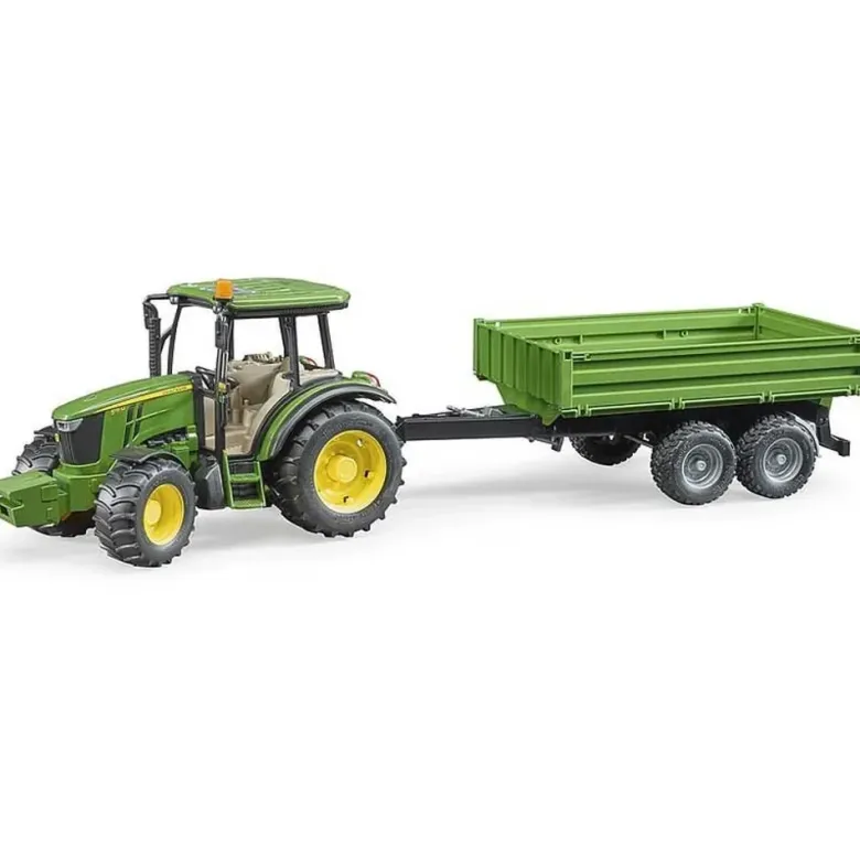 Bruder John Deere 5115M Traktor med Släpkärra 02108