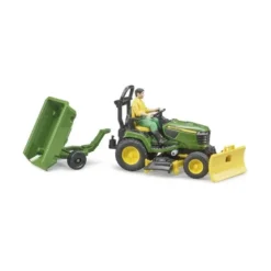 Bruder John Deere Trädgårdstraktor X949 med släpvagn och figur 62104