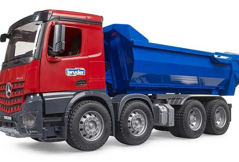 Bruder Lastbil Mercedes Arocs med tippflak Halfpipe Dump Truck 03621