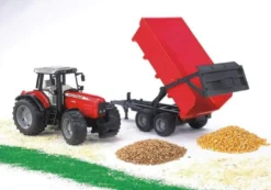 Bruder Massey Ferguson 7480 traktor med Vagn 02045