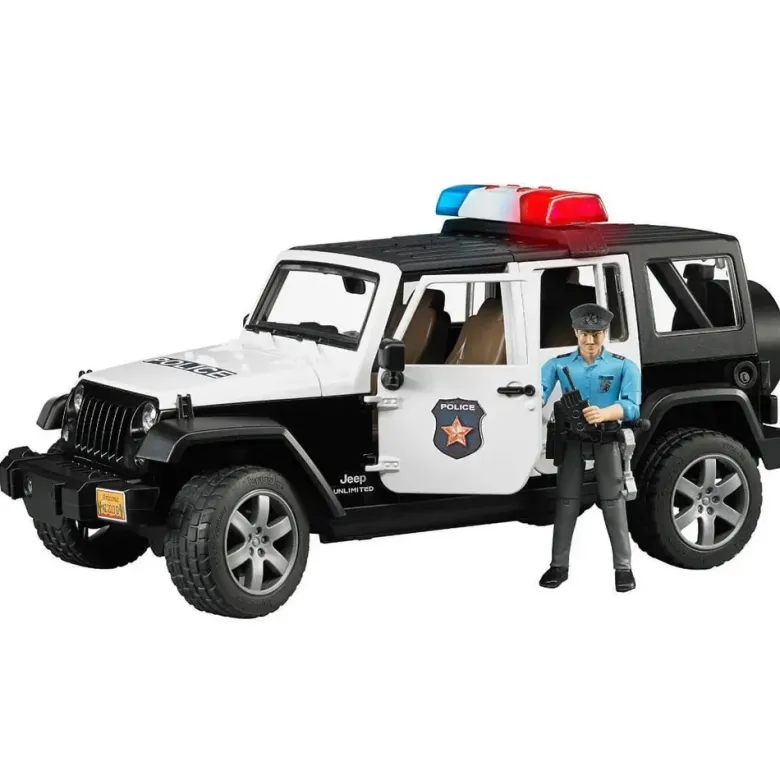 Bruder Polisbil Jeep Wrangler med Polis 02526