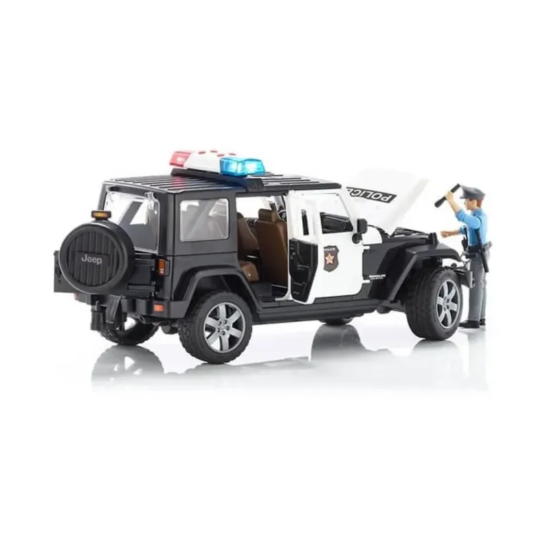 Bruder Polisbil Jeep Wrangler med Polis 02526
