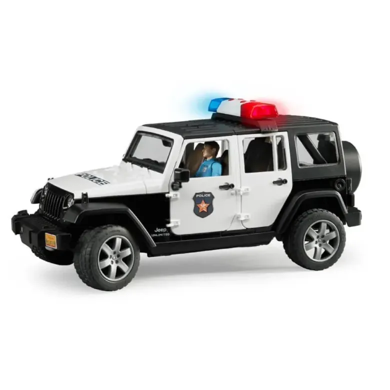 Bruder Polisbil Jeep Wrangler med Polis 02526