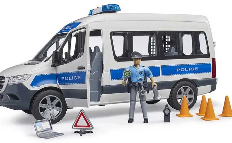 Bruder Polisbil Mercedes Sprinter med Polisfigur 02683