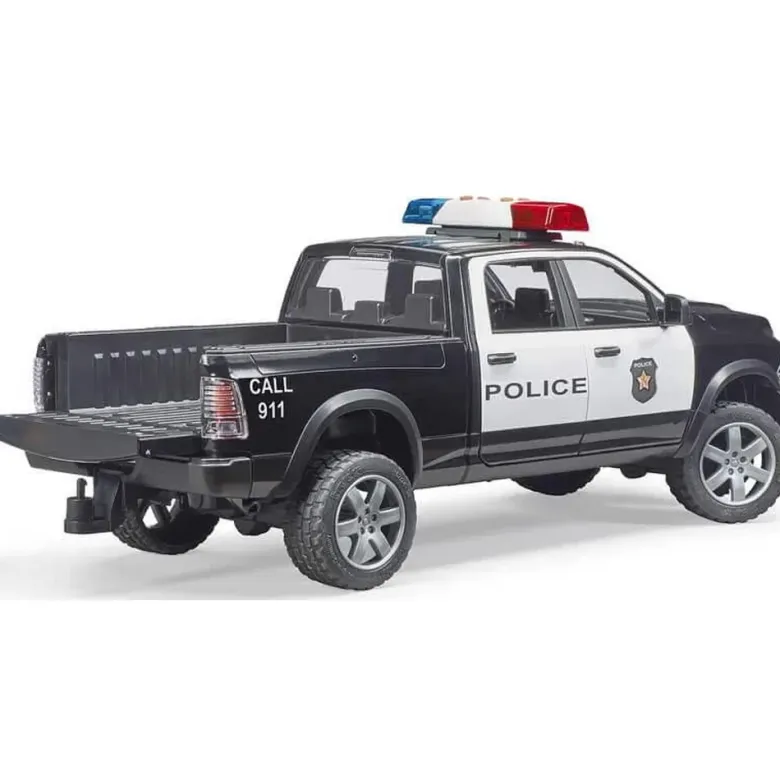 Bruder Polisbil RAM 2500 med båtkärra och figurer 02507