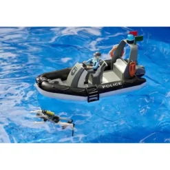 Bruder Polisbil RAM 2500 med båtkärra och figurer 02507