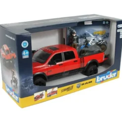 Bruder RAM 2500 Power Wagon med Motorcykel och Figur 02502