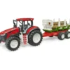 Bruder Roadmax traktor med skogsvagn och 3 stockar 03453