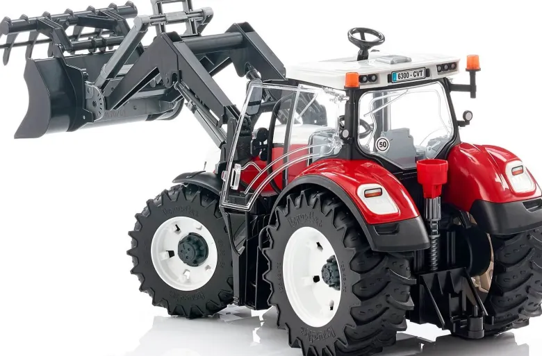 Bruder Steyr 6300 Terrus CVT Traktor med Frontlastare och Skopa 03181