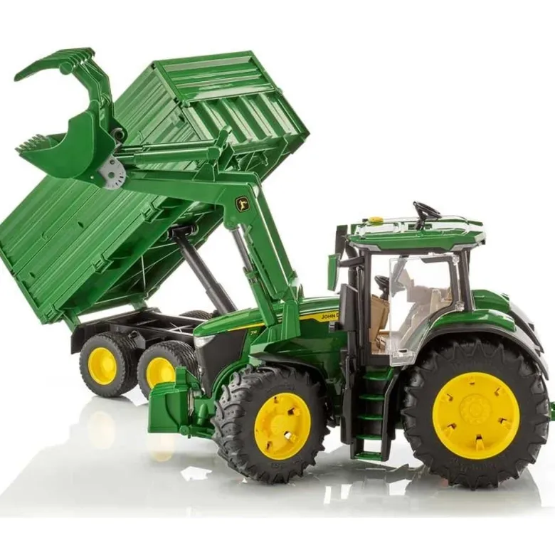 Bruder Traktor John Deere 7R 350 med släp 03155